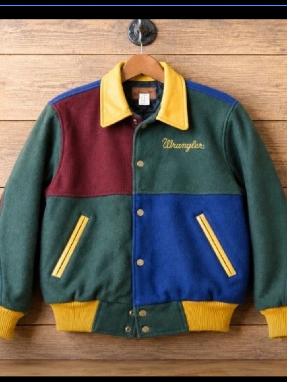 Vintage Wrangler wool lined bomber Jacket  M